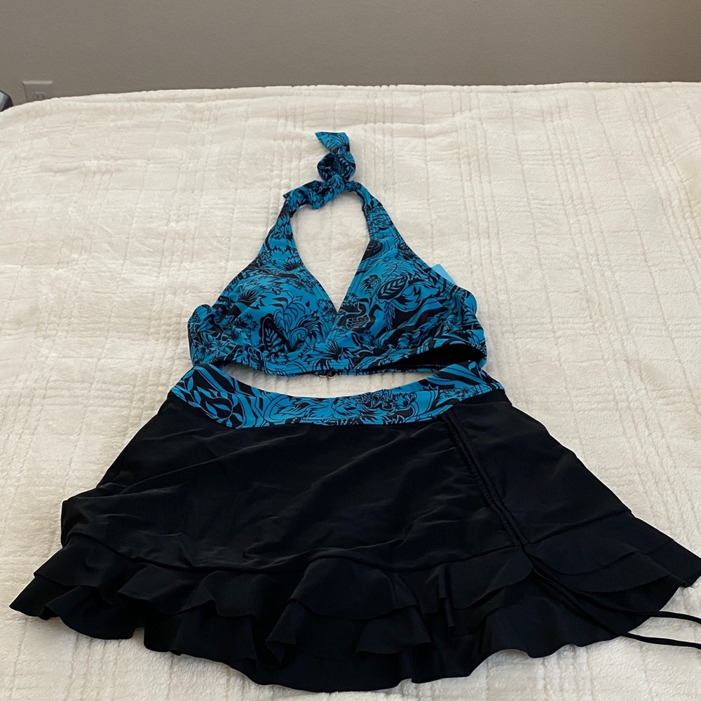 Younique Blue and Black Swim Set